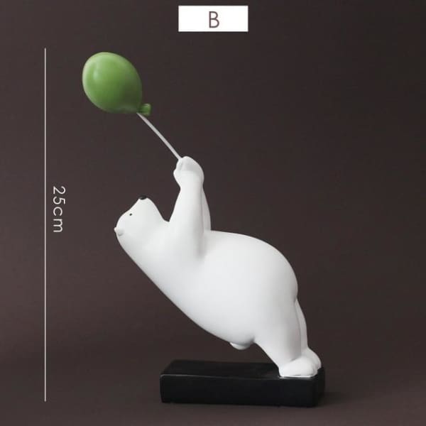 Polar Bear Balloon figurine - Figurine Luxury Home Decor